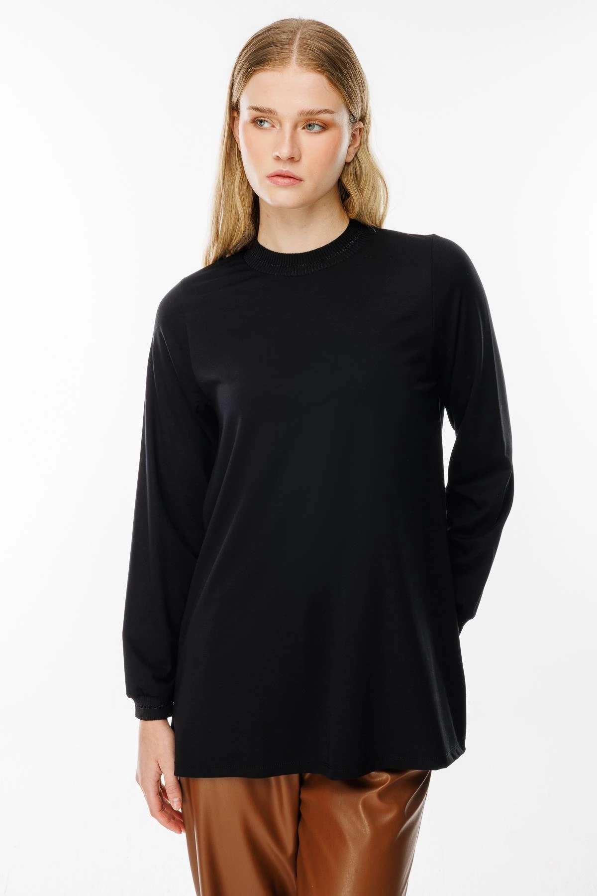 GHİSA UZUN KOL SİMLİ TUNİK GSBASİC4829