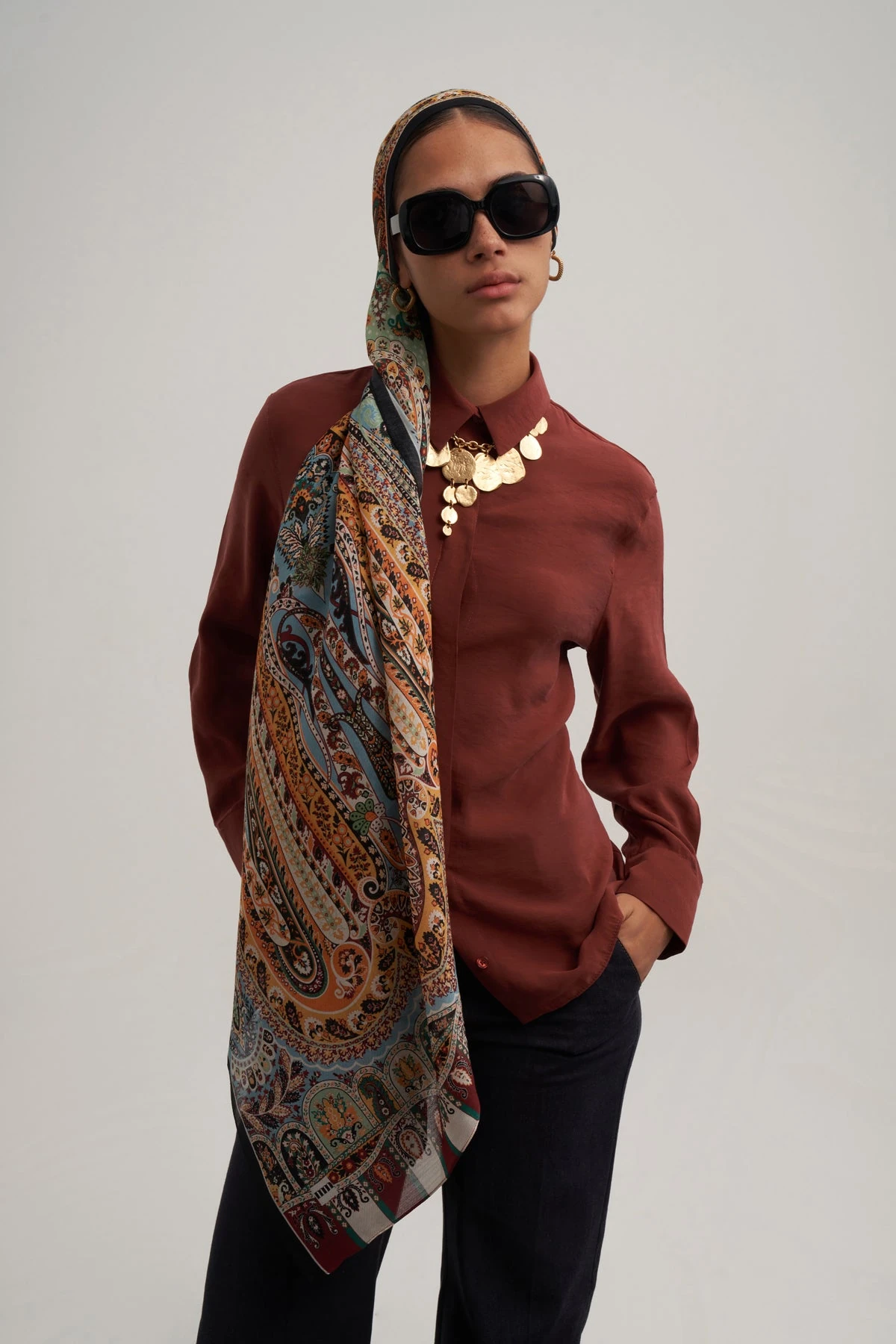 MORENOSİLK BLACK MALVA ŞAL