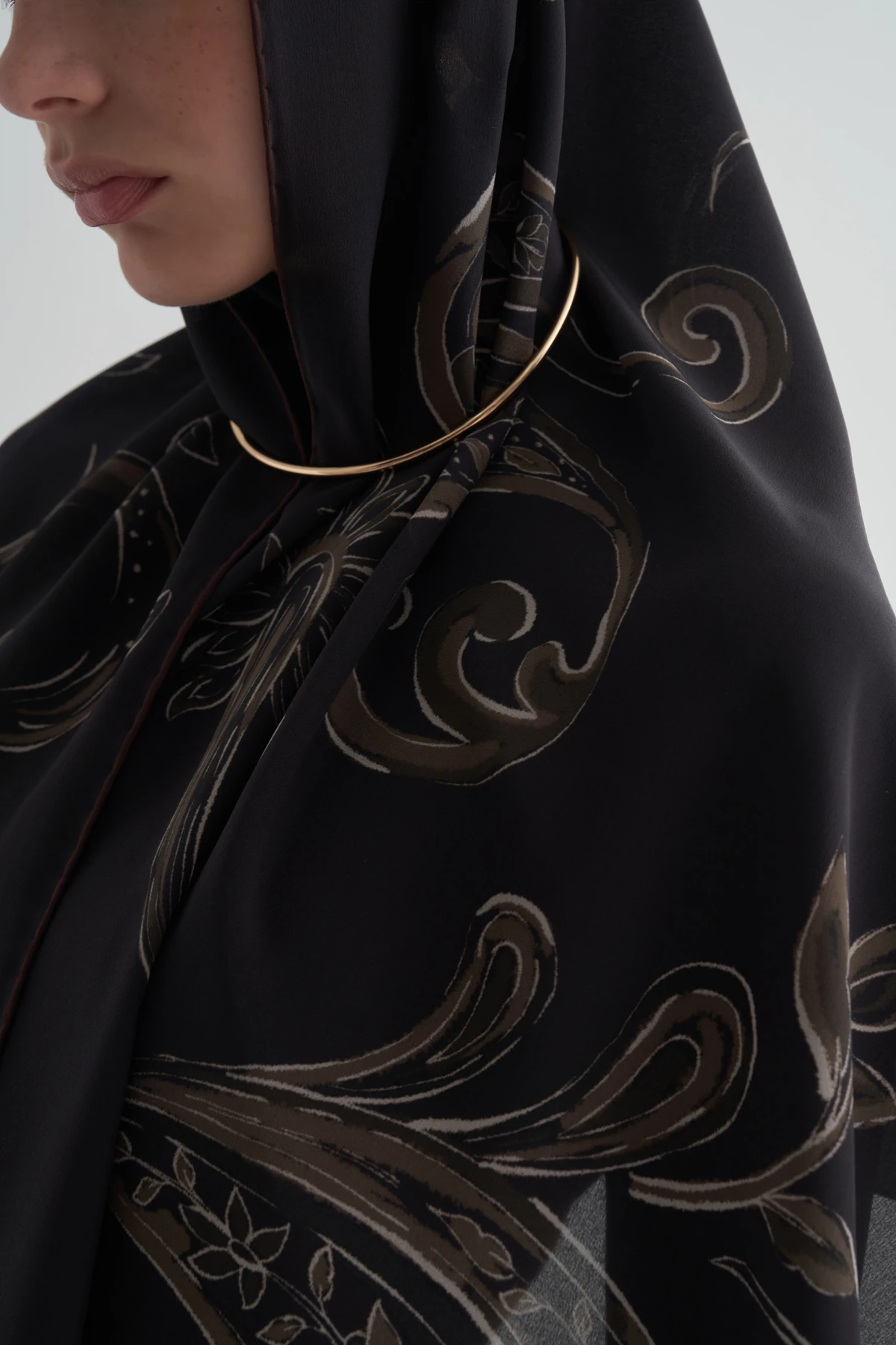 MORENOSİLK DARK BROWN BLOOM ŞAL