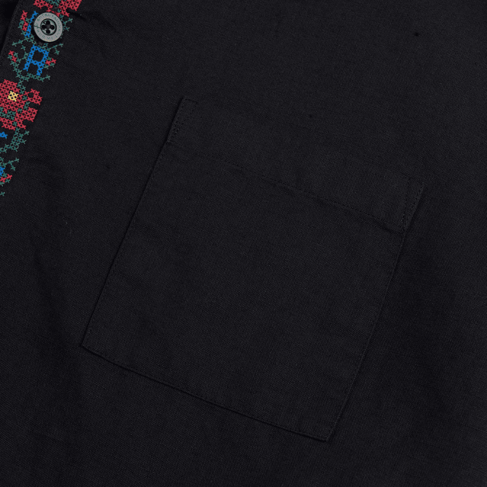 Fucking Awesome Linen Tetris Club Shirt Black