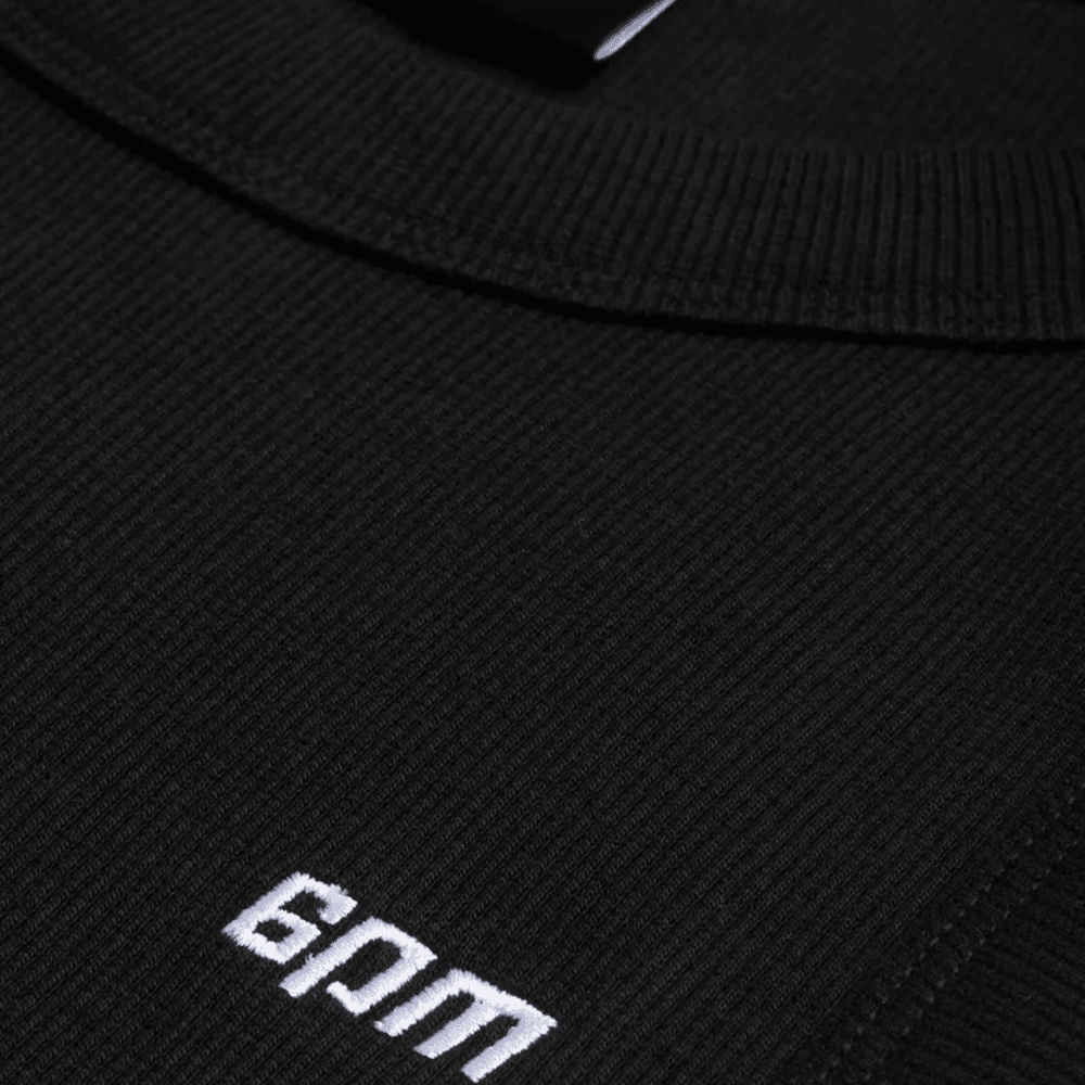 6PM Ribbed Tank Top - Siyah