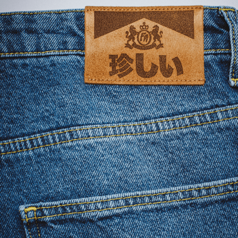 Fucking Awesome Striped Jean Short Blue