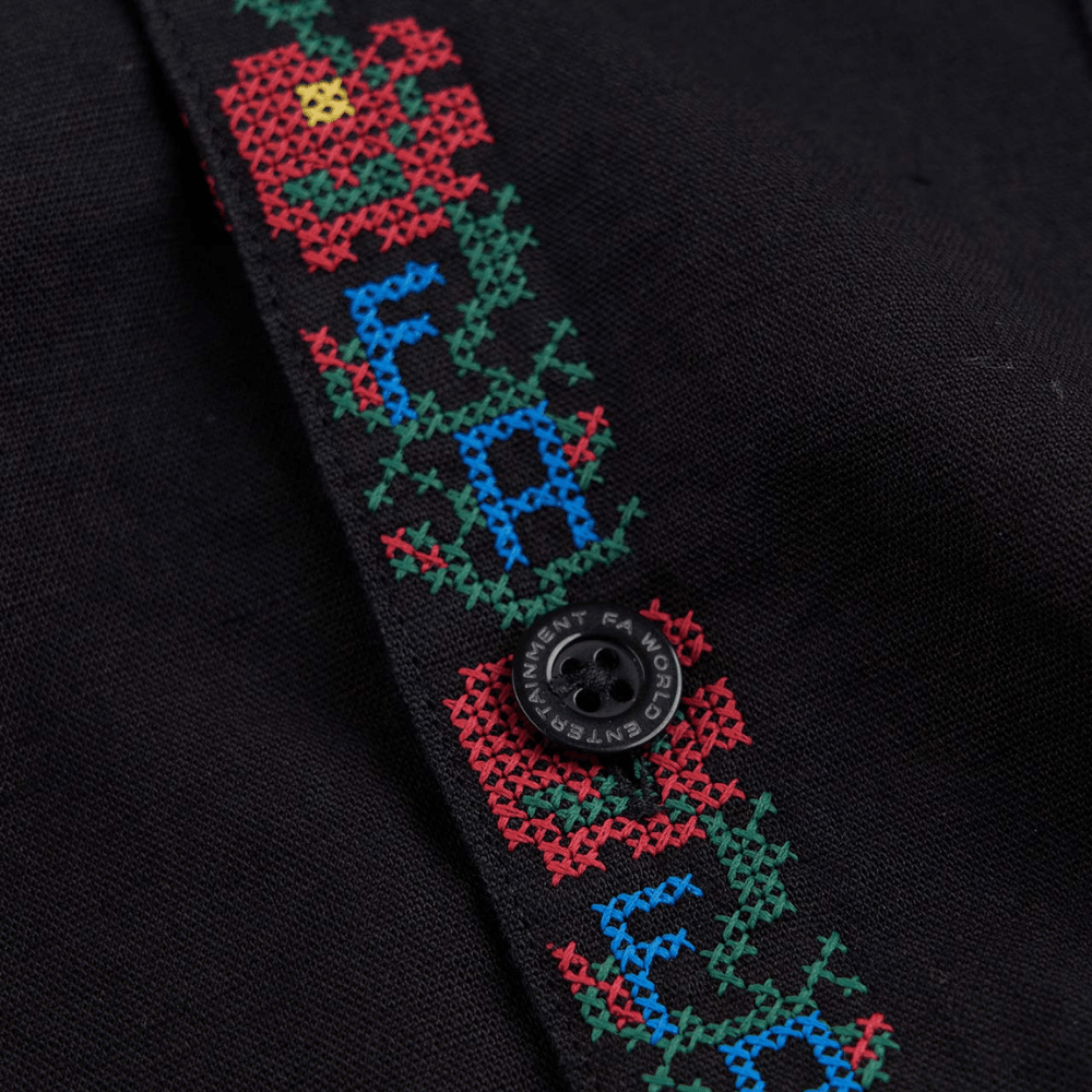 Fucking Awesome Linen Tetris Club Shirt Black