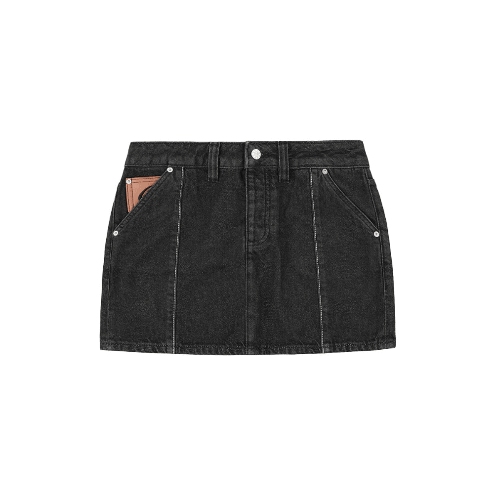 Corteiz Stitch Down Denim Skirt Black (W)
