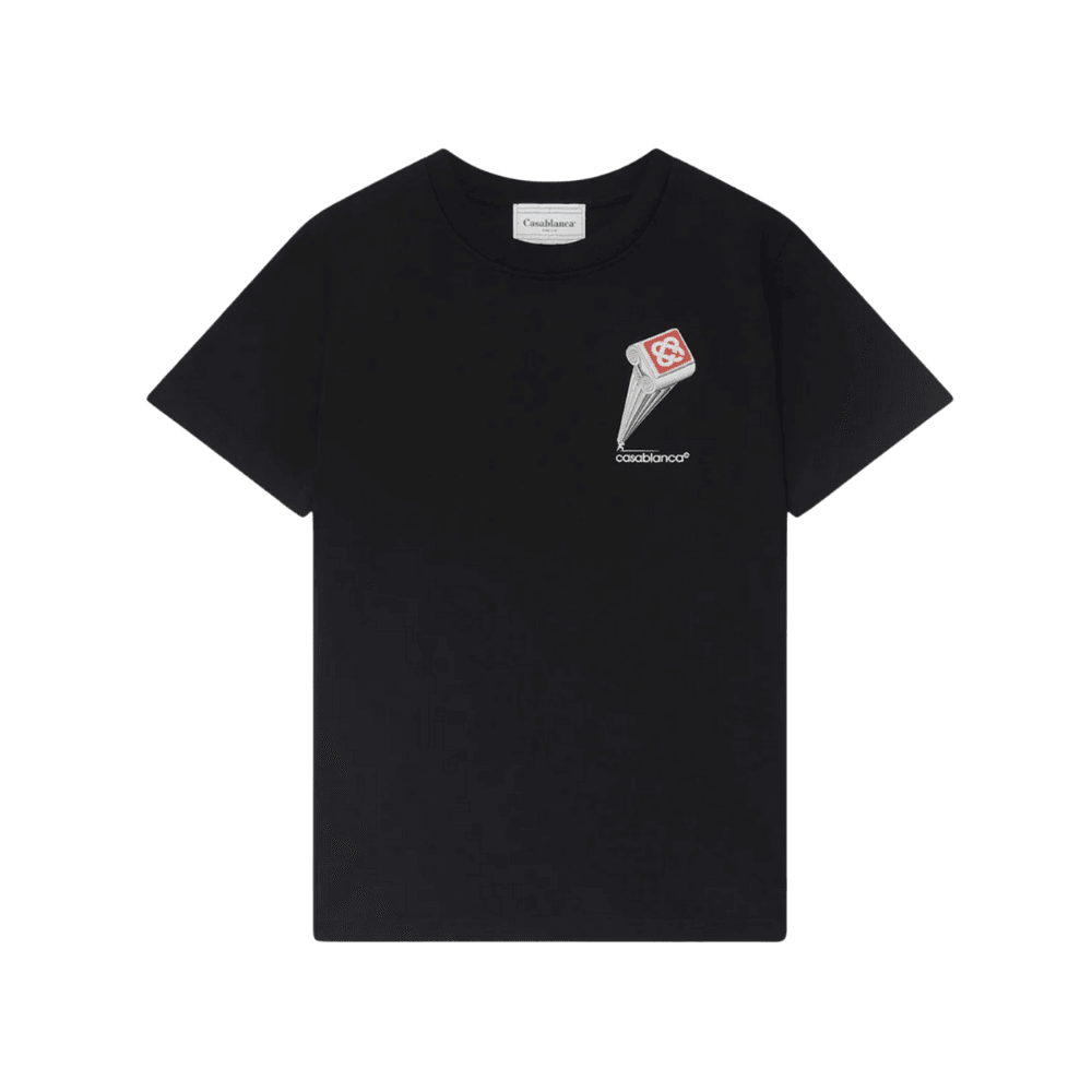 Casablanca Leaning Column T-Shirt Black