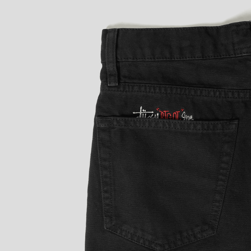 Stüssy Big Ol Washed Canvas Noir Shorts