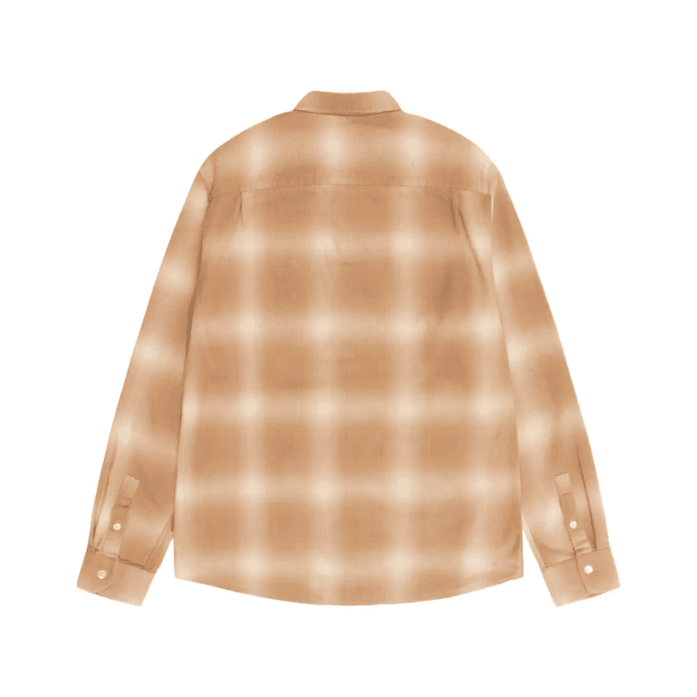 トップス 23ss Stussy Bay Plaid Shirts tan L Stussy Bay Plaid Shirt 23ss