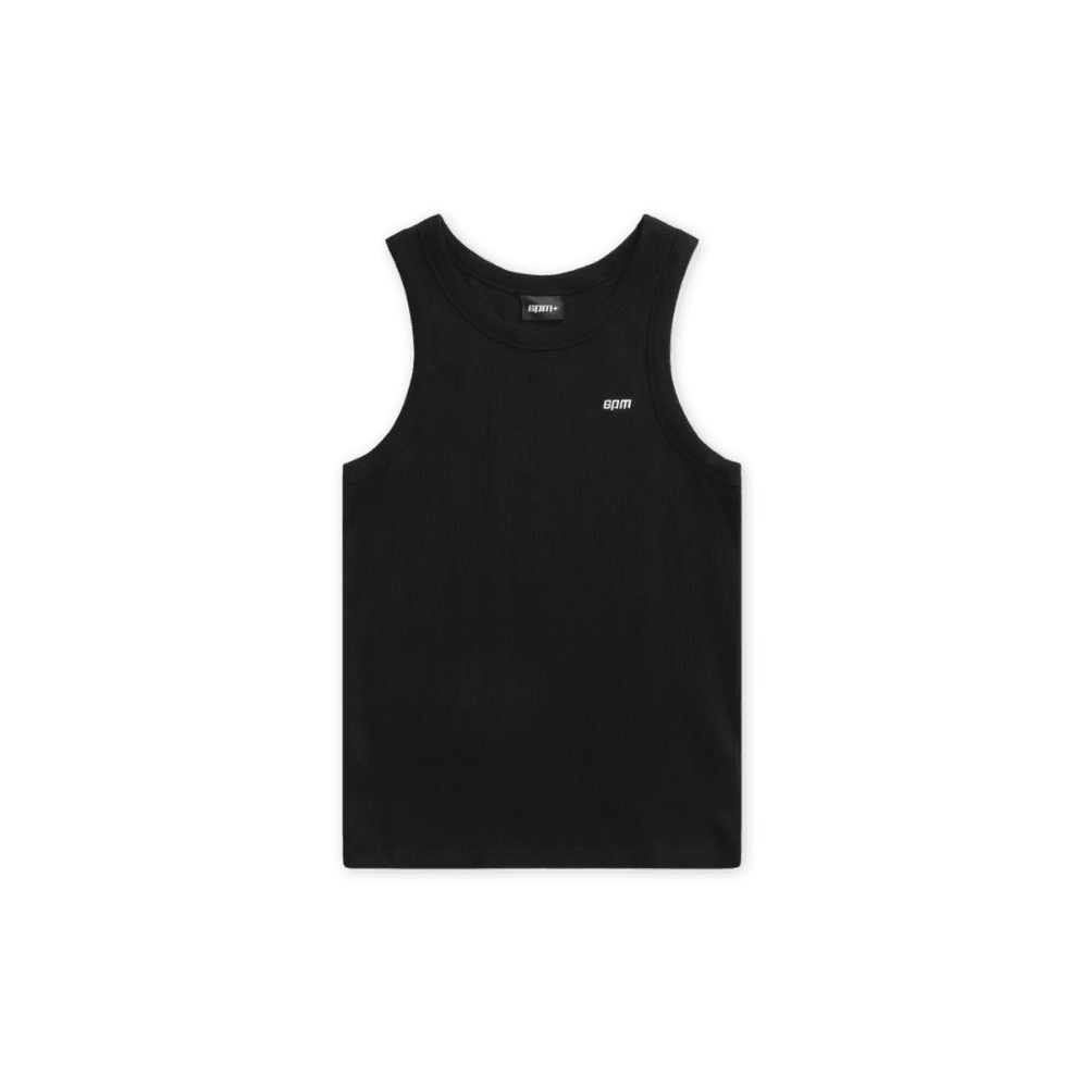 6PM Ribbed Tank Top - Siyah