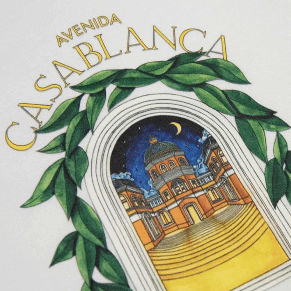 Casablanca Avenida Men's White Printed T-Shirt