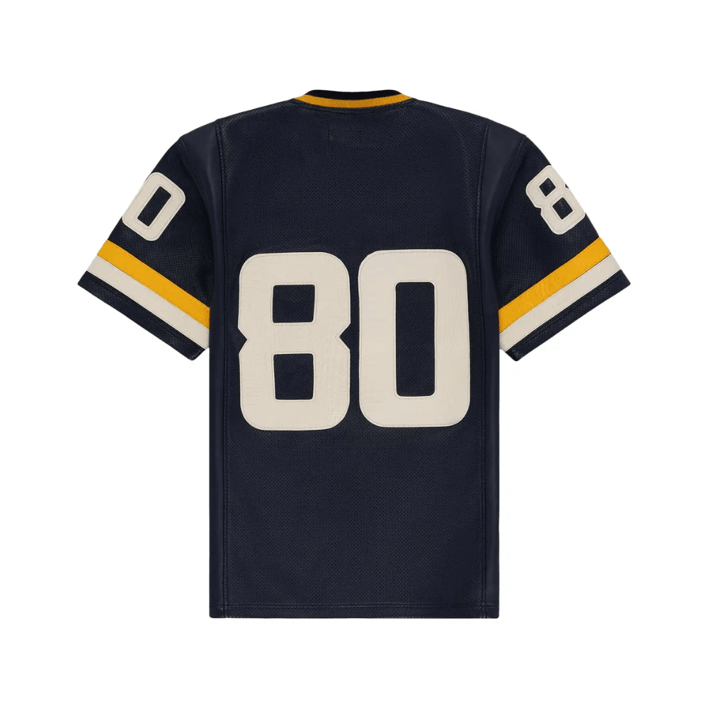 Aimé Leon Dore Leather Team Football Jersey 'Navy Blazer'