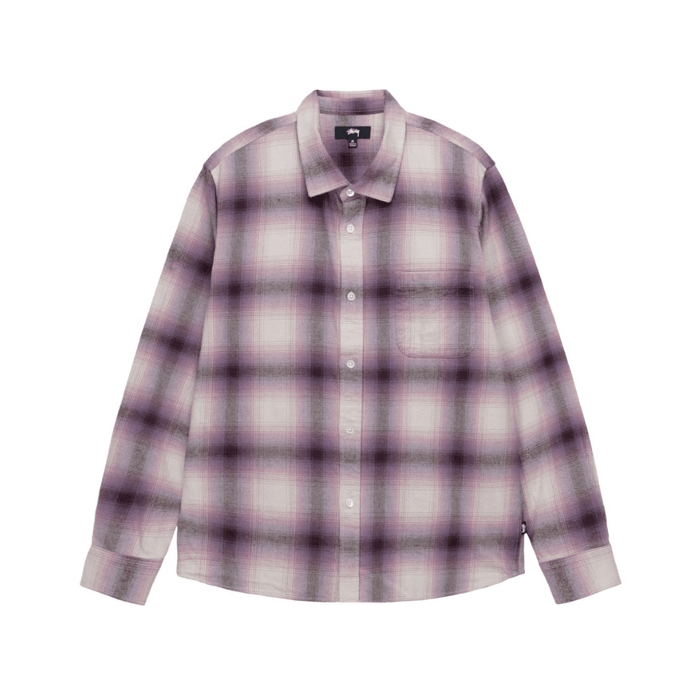 Stussy Bay Plaid Shirt 'Berry'