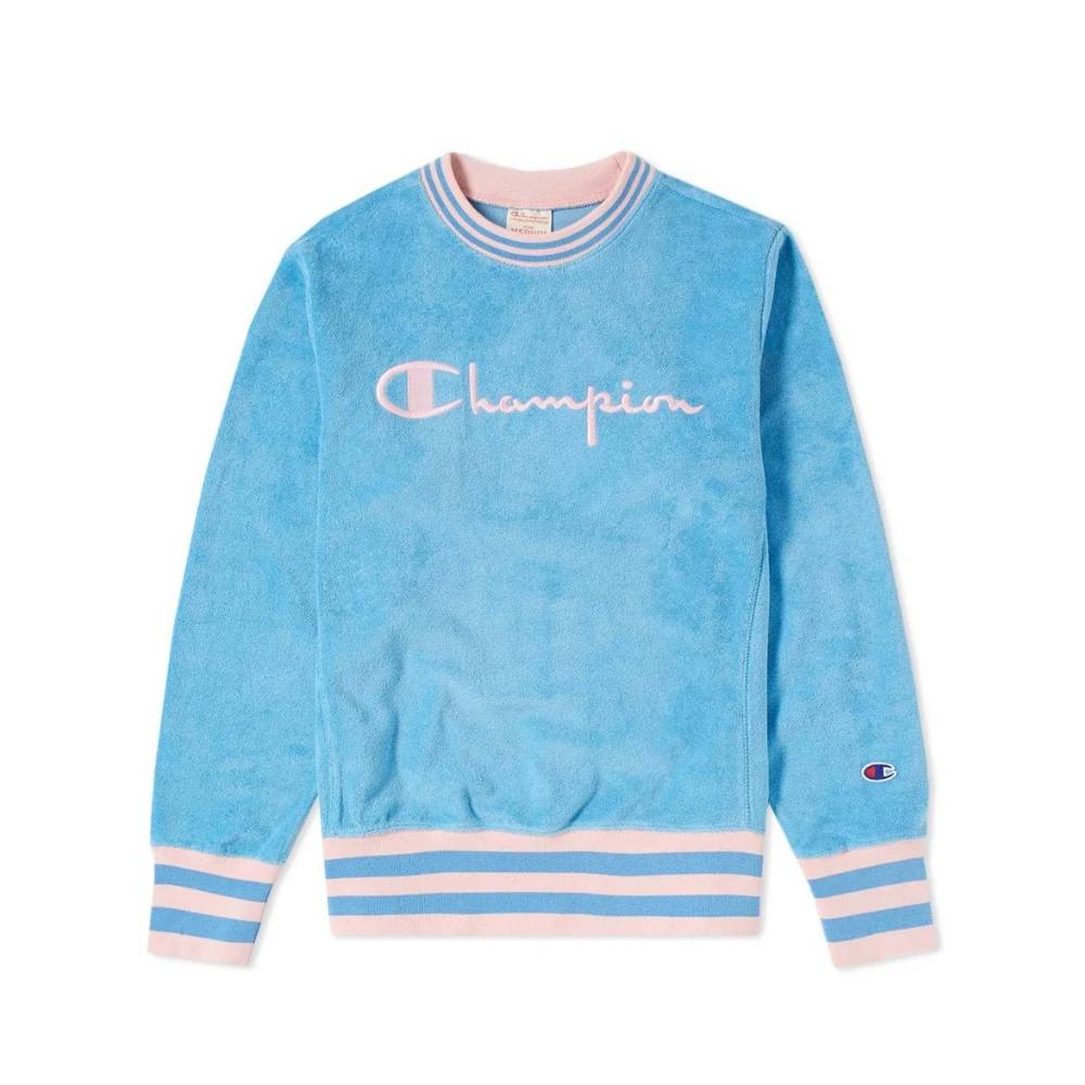 Champion Reverse Weave Vintage Terry Crew Sweat Blue