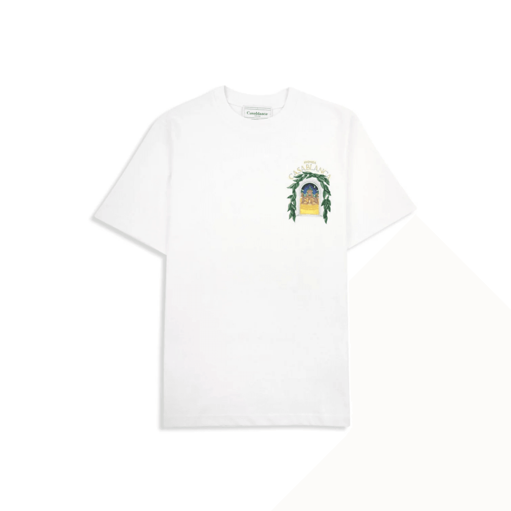 Casablanca Avenida Men's White Printed T-Shirt