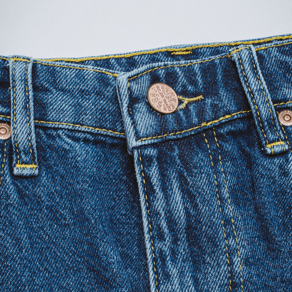 Fucking Awesome Striped Jean Short Blue