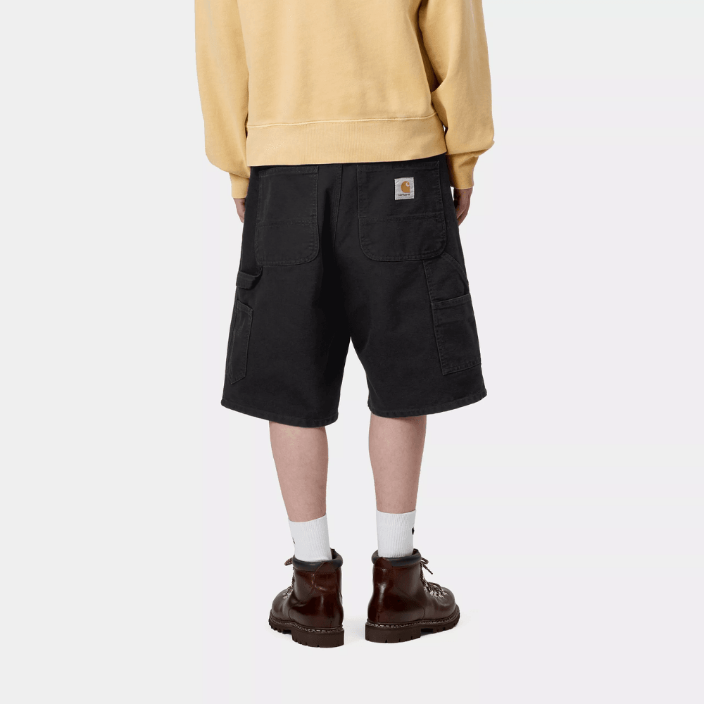 Carhartt WIP Single Knee Short Black Stone Canvas