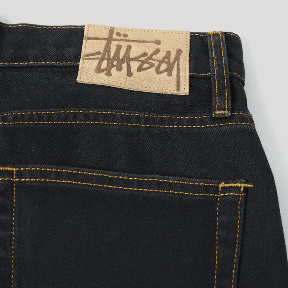 Stüssy Big Ol Shorts Denim - Washed Black