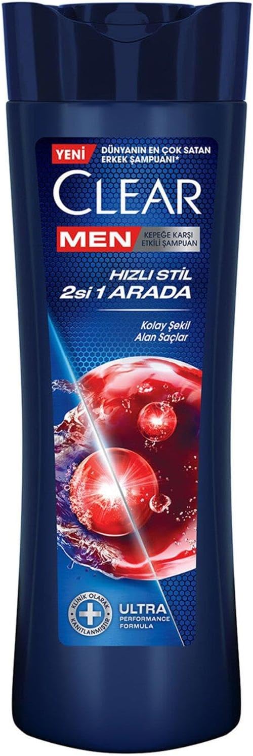 Men Hızlı Stil 2'si 1 Arada Şampuan 350 ML