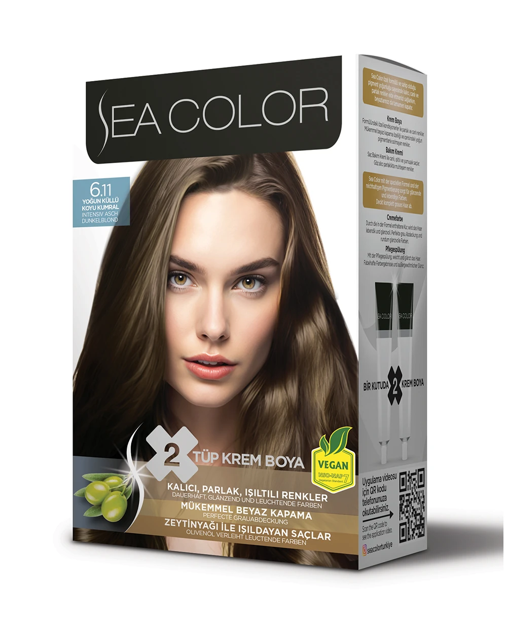 Krem Saç Boyası-6.11 Yoğun Küllü Koyu Kumral