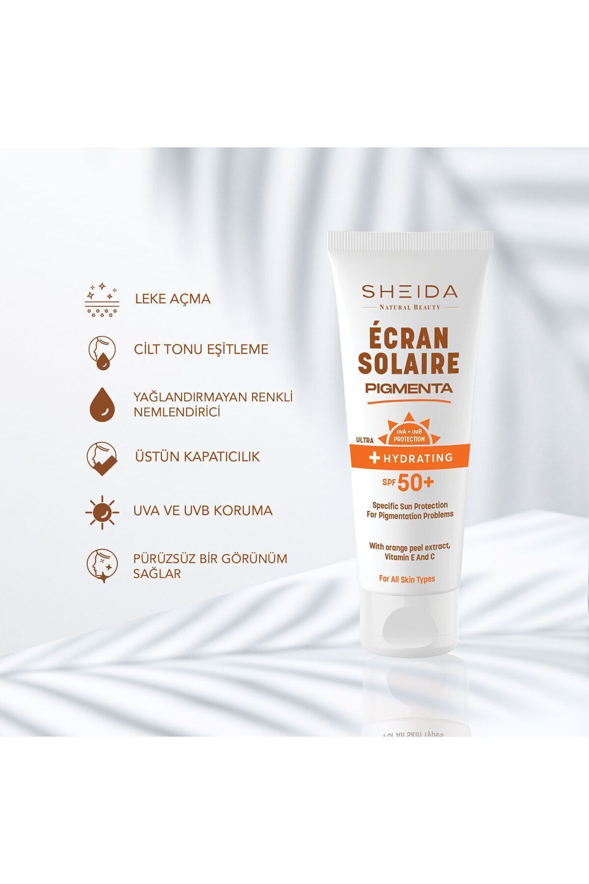 Pigmenta Leke Karşıtı Ton Eşitleyici Spf 50 Renkli Güneş Kremi 75 ml 2'li Cilt Bakım Seti