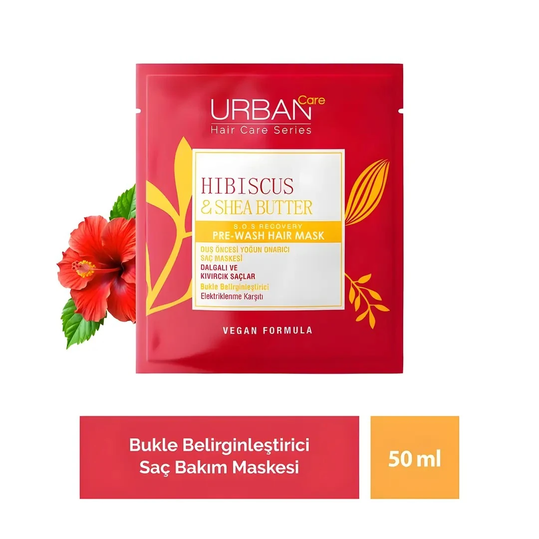 Urban CareTwisted Curls Hibiscus&Shea Butter Duş Öncesi Saç Bakım Maskesi