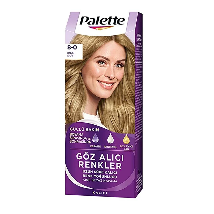 Saç Boyası Göz Alıcı Renkler 8-0 Koyu Sarı