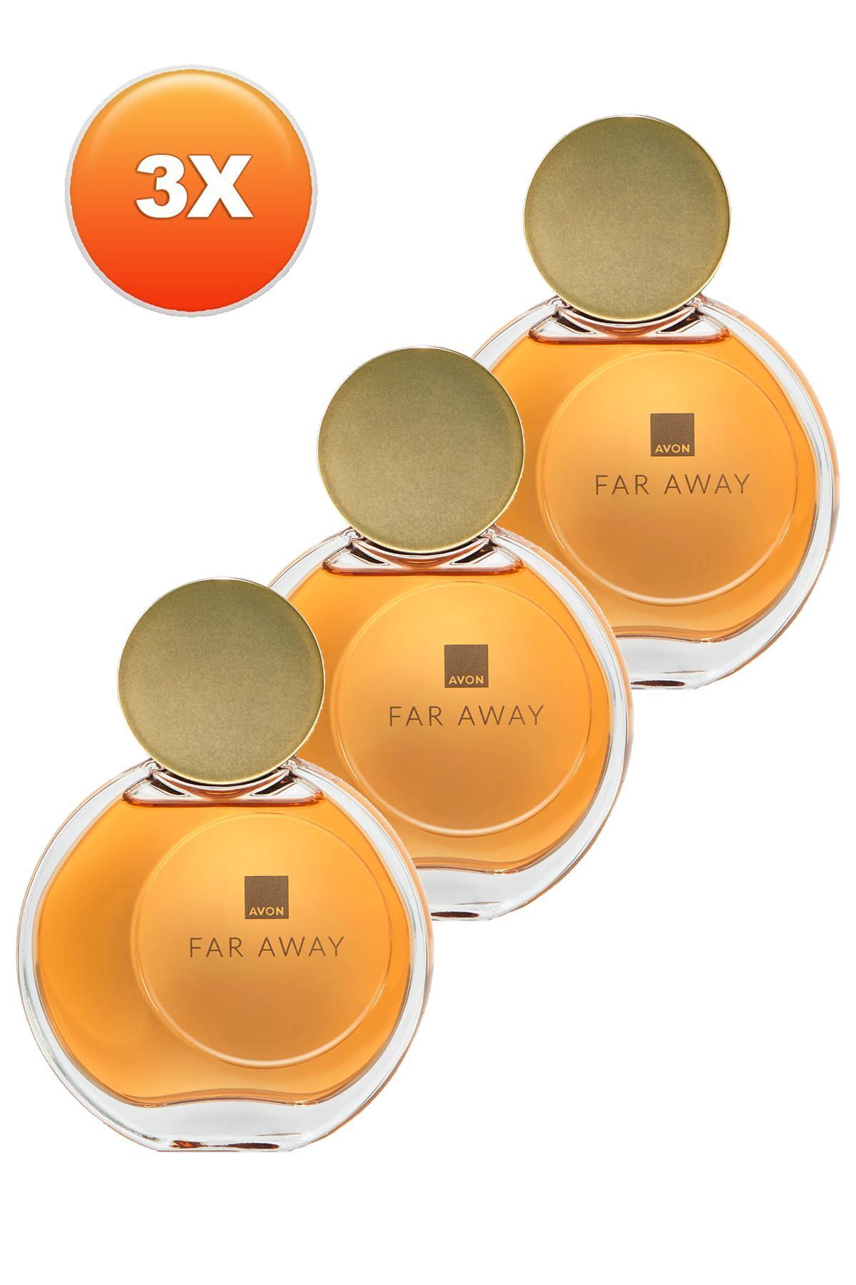 Far Away Kadın Parfüm Edp 50 Ml. Üçlü Set