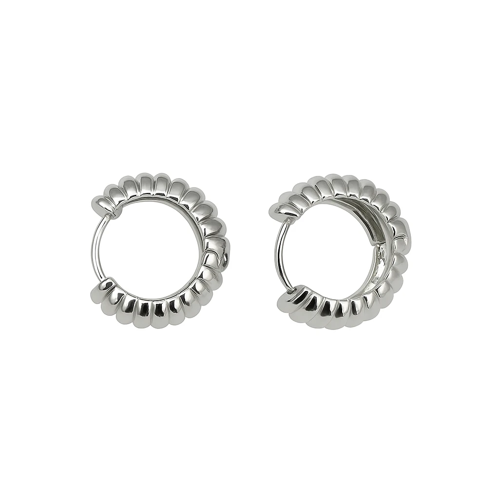 Tırtıklı Model Halka Küpe 