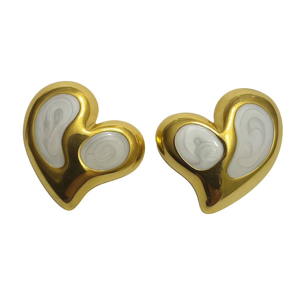 Akrilik Kalp Model Küpe