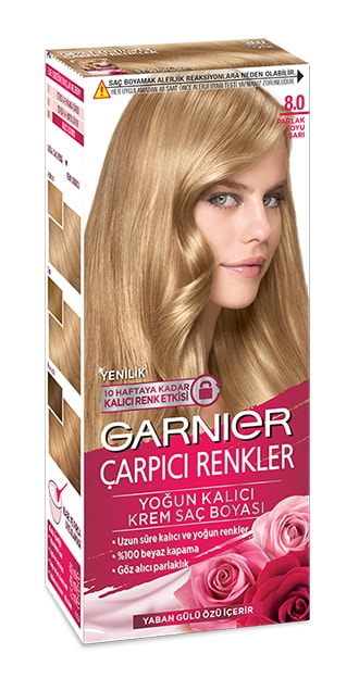 Çarpıcı Renkler Yoğun Kalıcı Krem Saç Boyası 8.0 Parlak Koyu Sarı