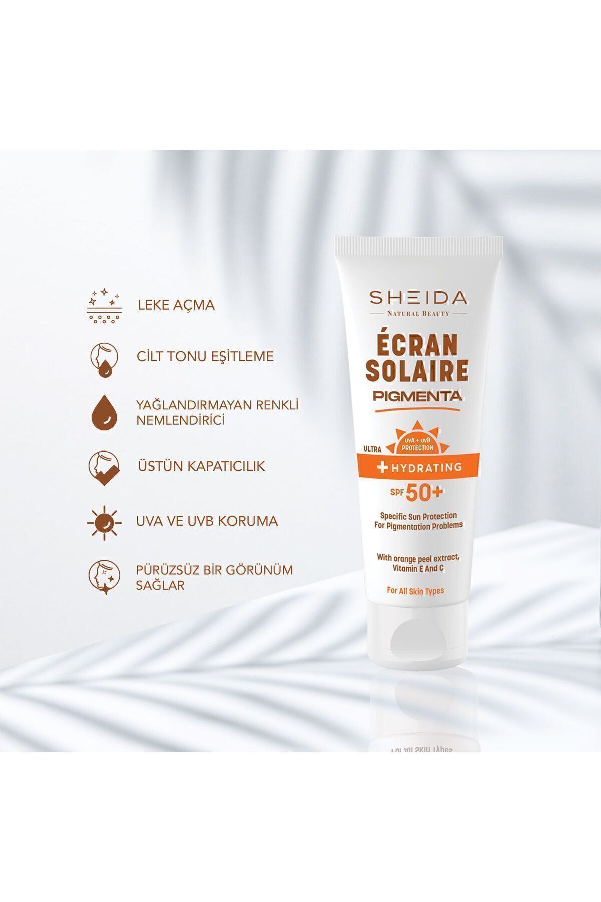 Pigmenta Ton Eşitleyici Leke Karşıtı Spf 50 Yüksek Korumalı Renkli Kapatıcı Güneş Kremi 75 ml