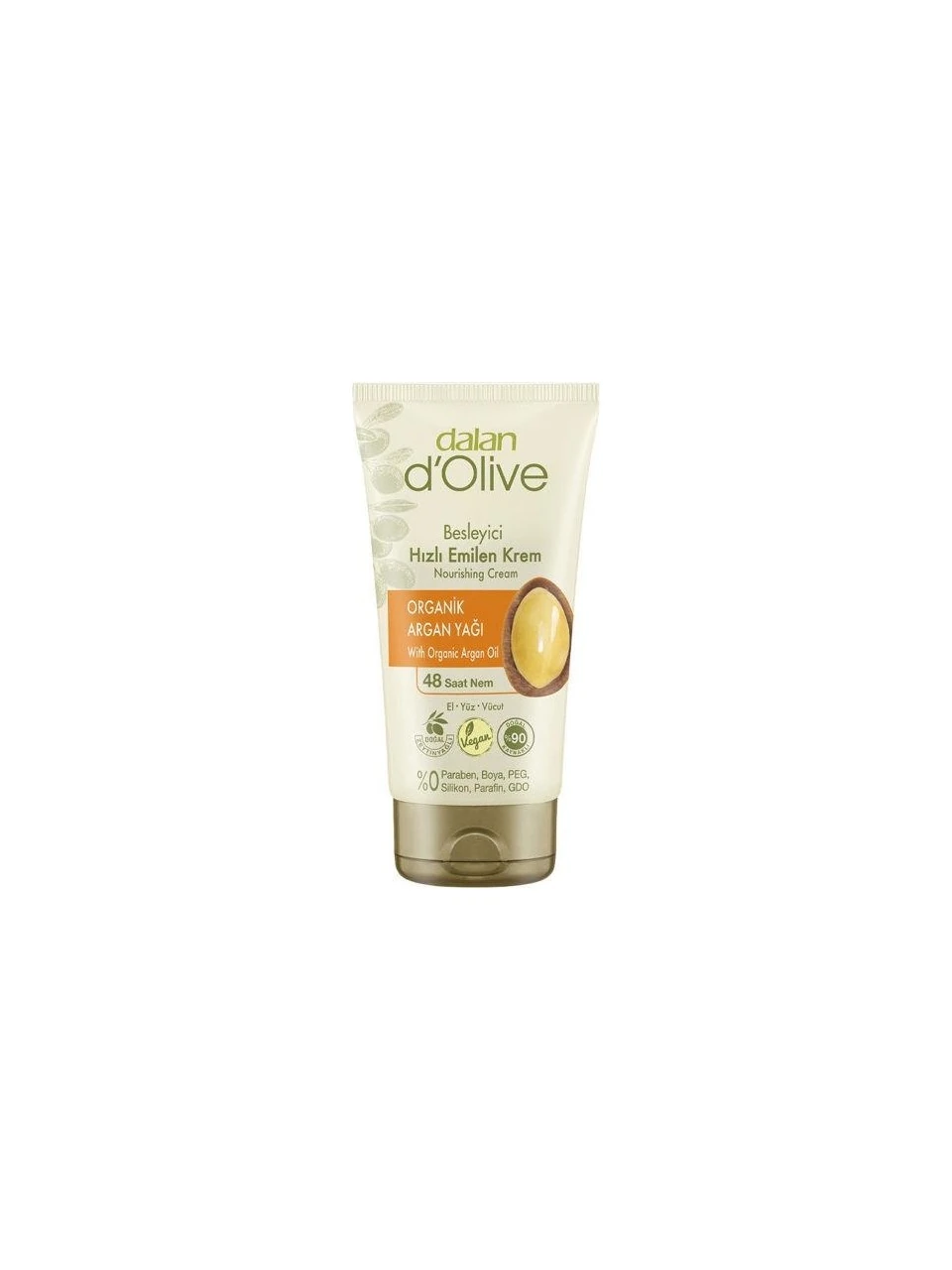 D'olive Argan Yağlı Besleyici Hızlı Emilen Tüp Krem 60 ML