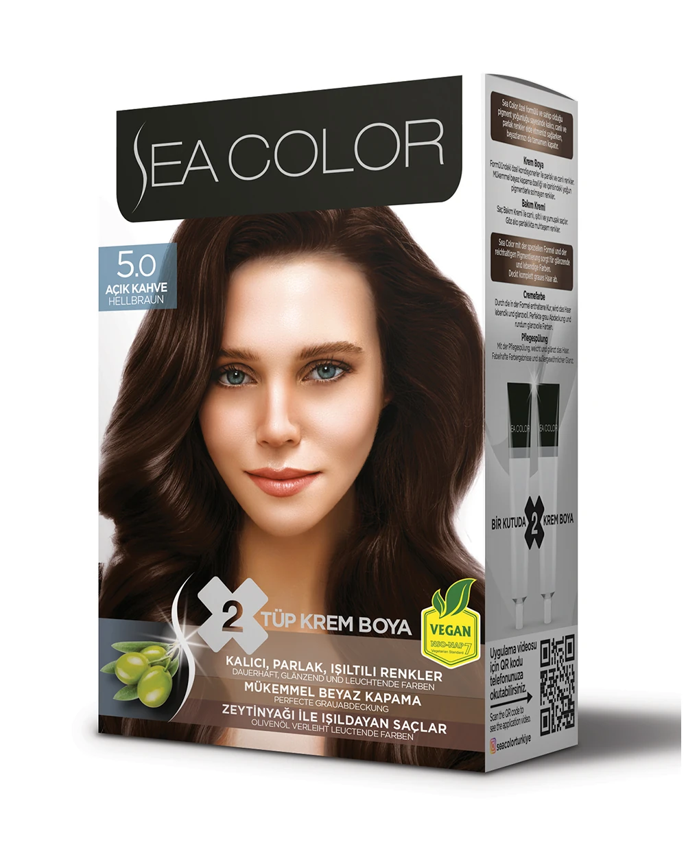 Krem Saç Boyası-5.0 Açık Kahve
