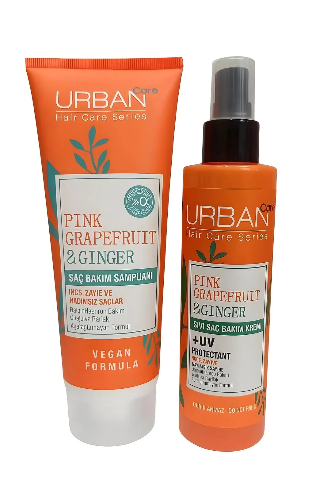 Urban Care İnce,Zayıf Saçlar İçin Dolgunlaştırıcı Pınk Greyfurt&Gınger Sampuan&Sıvı Saç Kremi Seti