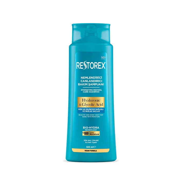 Nemlendirici Canlandırıcı Bakım Şampuanı Hyaluronic&Glycolic Acid 500 ML