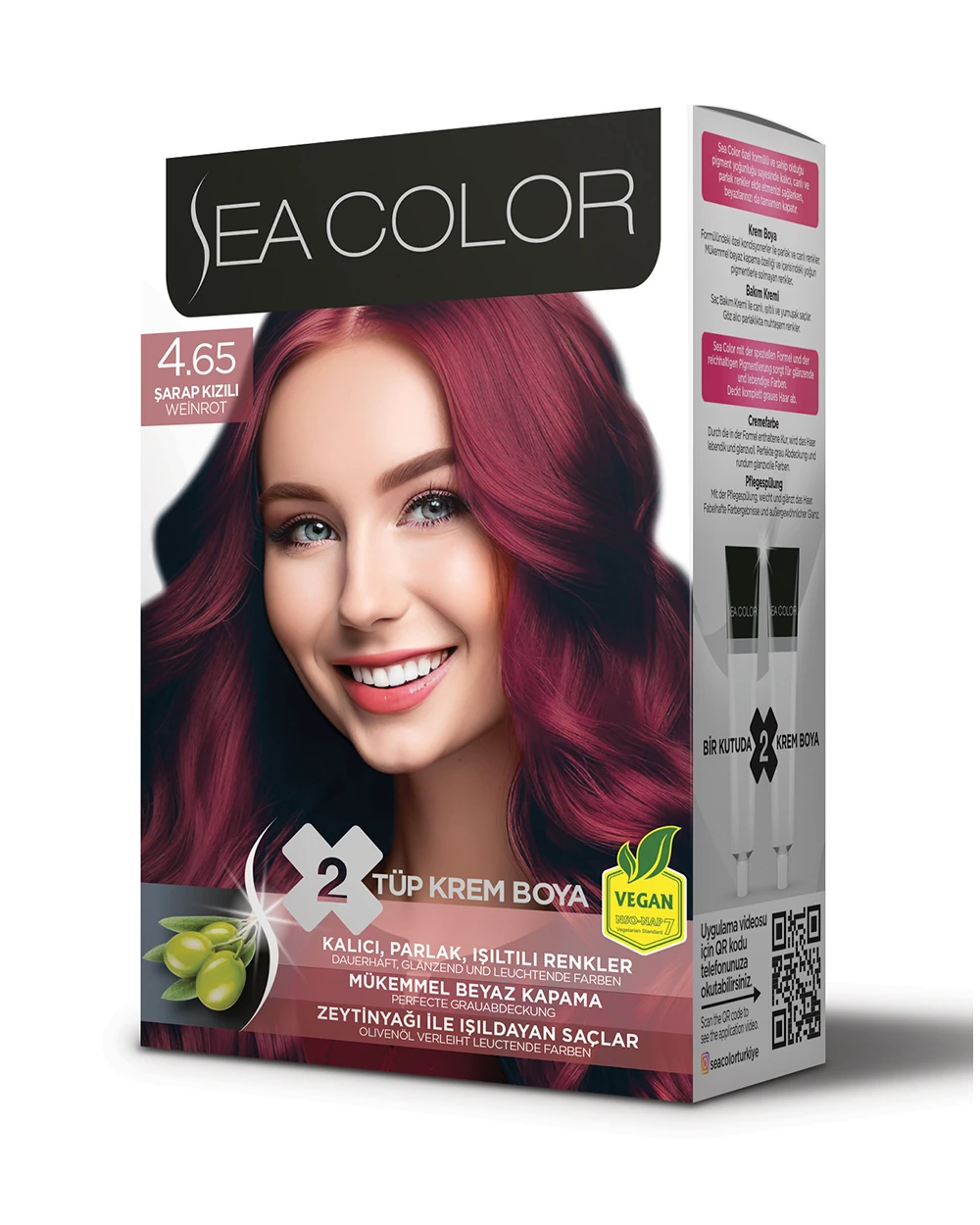 Krem Saç Boyası-4.65 Şarap Kızılı