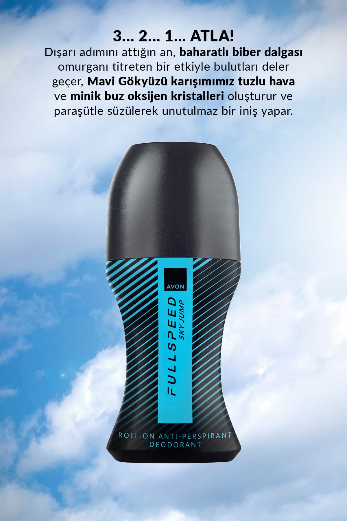 Avon Full Speed Sky Jump Antiperspirant Roll-on Deodorant 50ml