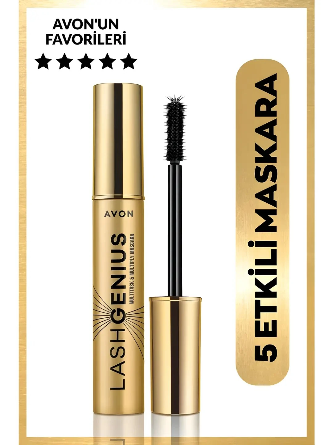 5in1 Lash Genius Maskara - Hacim ve Belirginlik Sağlayan Akıllı Fırça ile Uzatma Etkisi Siyah