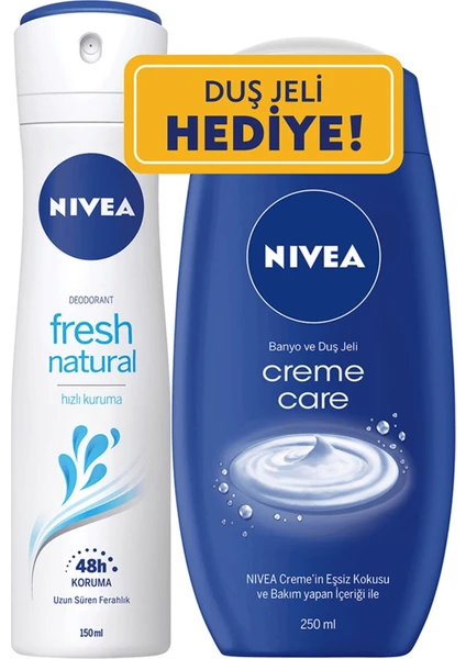 Deo Kadın Fresh Natural 150 ML Duş Jeli 250 ML Avantaj Paketi