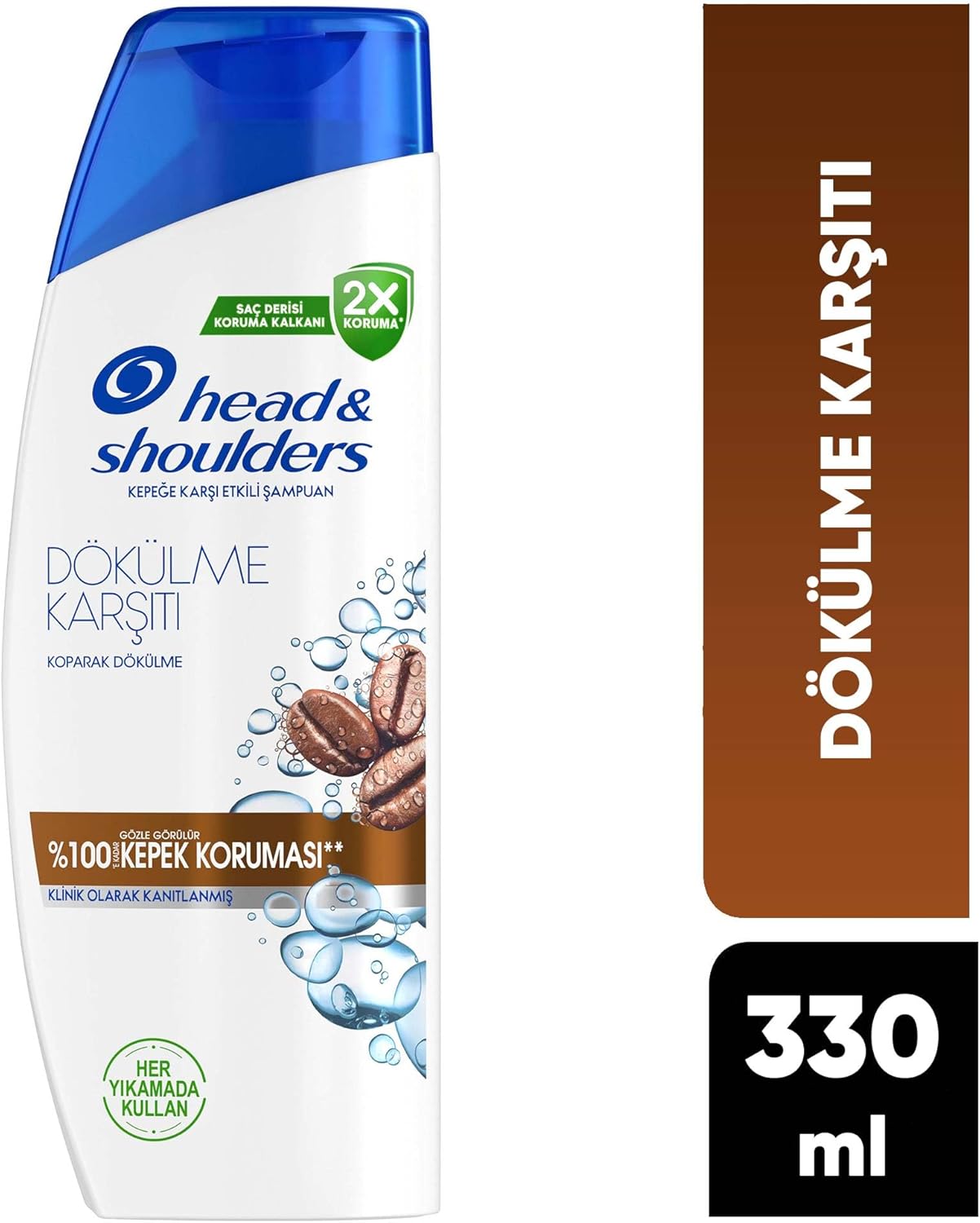 Erkeklere Özel Kafeinli Dökülme ve Kepek Karşıtı 330 ML Şampuan