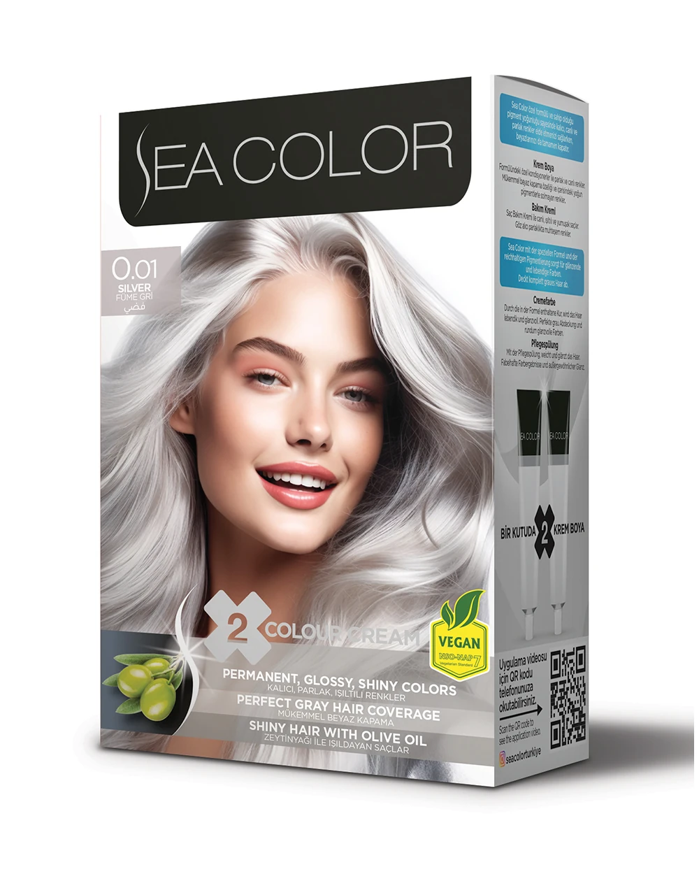 Krem Saç Boyası-0.01 Füme Gri