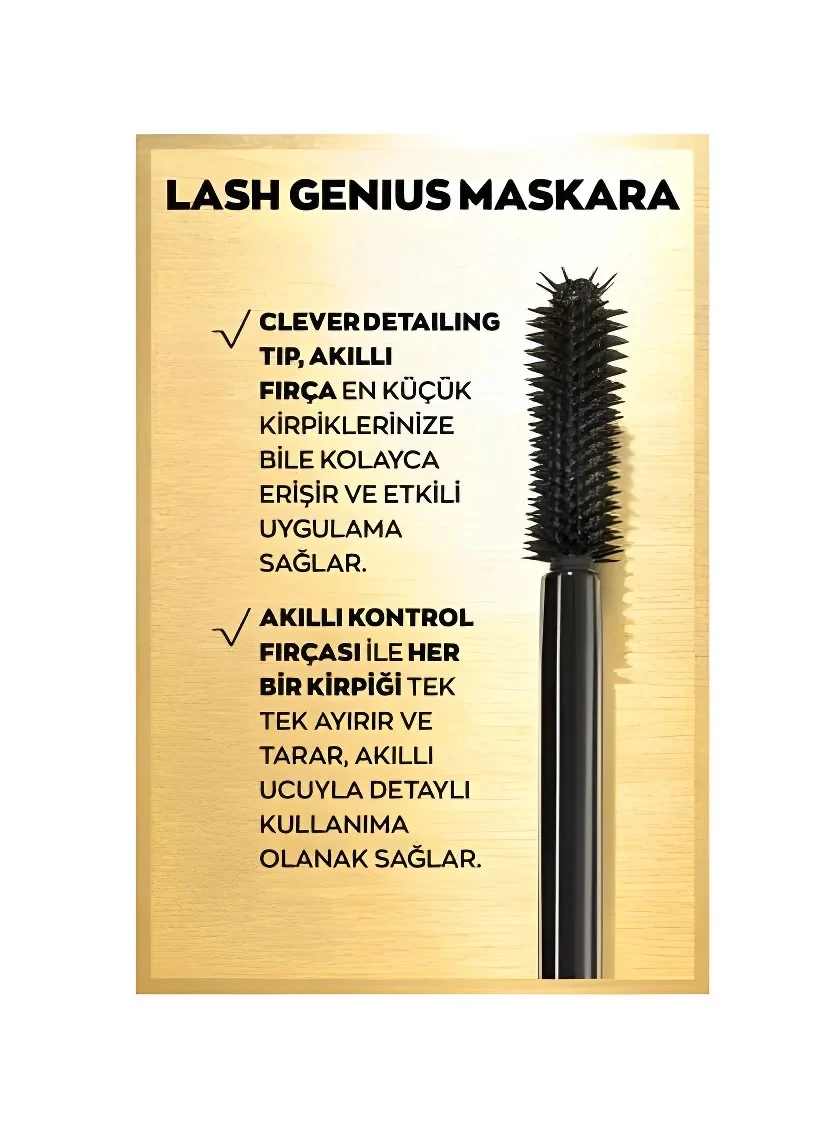 5in1 Lash Genius Maskara - Hacim ve Belirginlik Sağlayan Akıllı Fırça ile Uzatma Etkisi Siyah