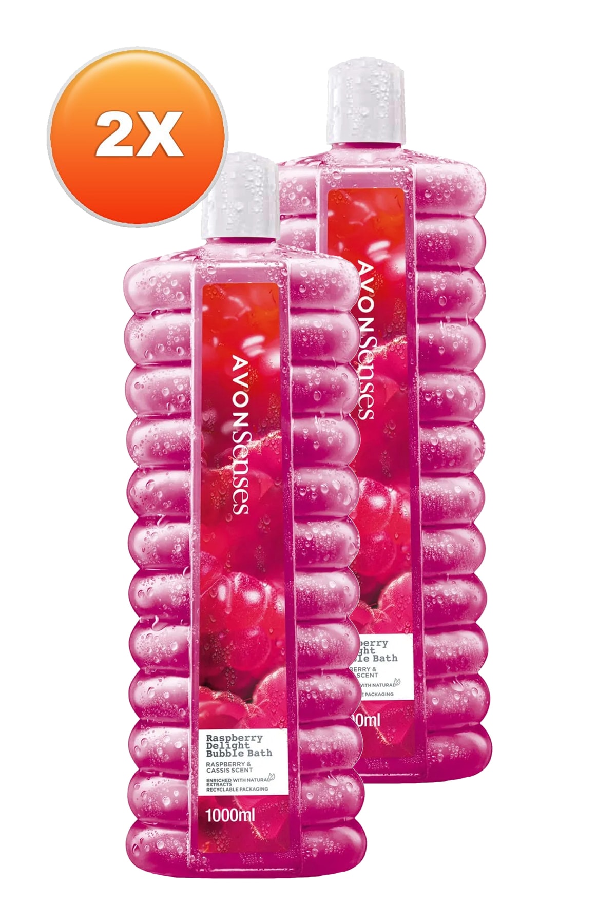 Senses Raspberry Delight Ahududu ve Frenk Üzümü Kokulu Banyo Köpüğü 1 Lt. İkili Set