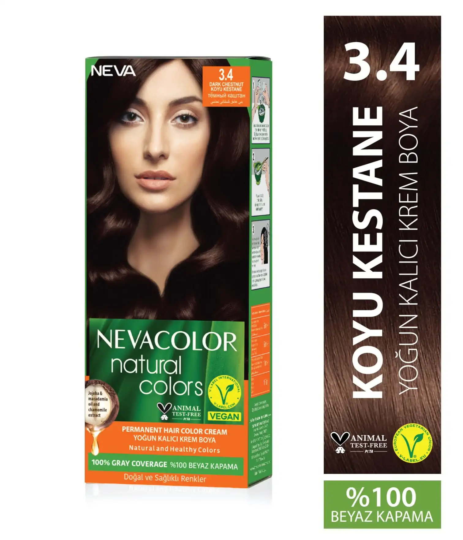 Natural Colors Saç Boyası 3.4 Koyu Kestane