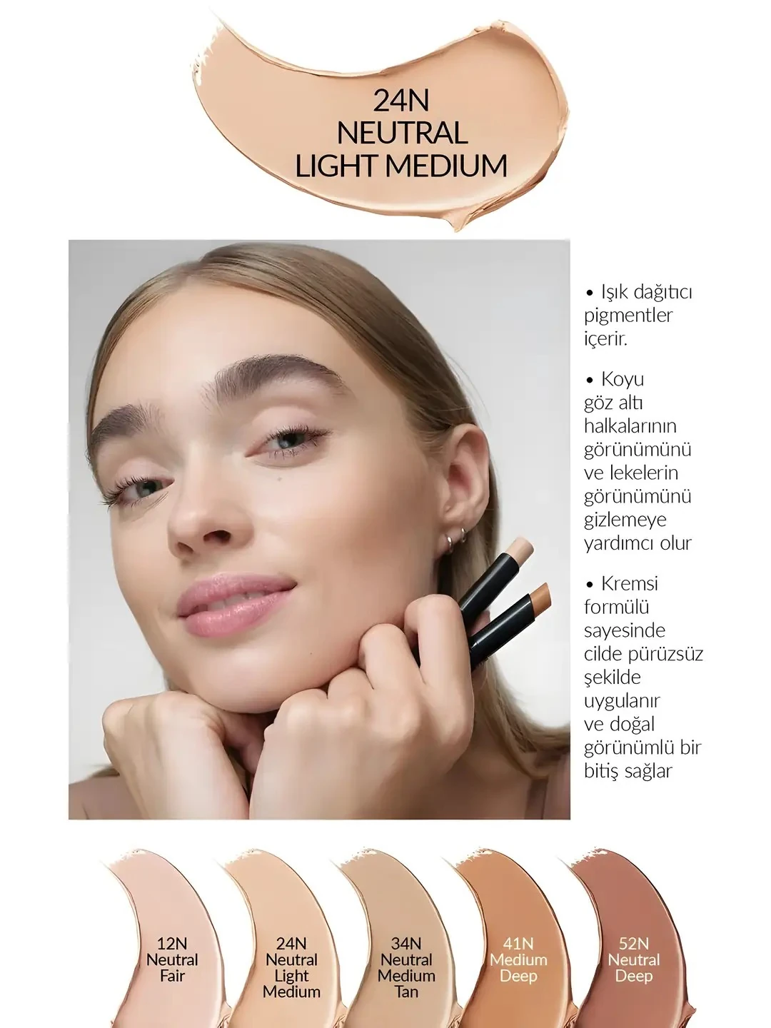 Concealer Stick Kapatıcı Light Medium 24N