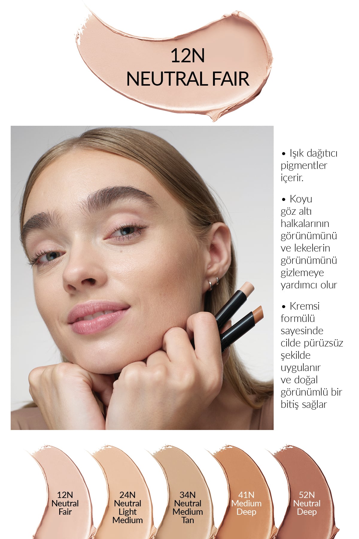 Concealer Stick Kapatıcı Fair - 12n