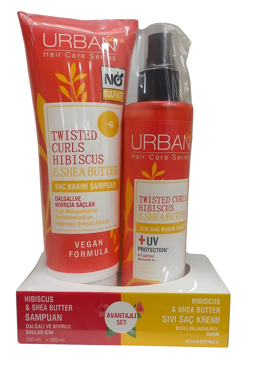 Urban Care Bukle Belirginleştirici Hıbıscus&Shea Butter Şampuan&Sıvı Saç Kremi Avantajlı Set
