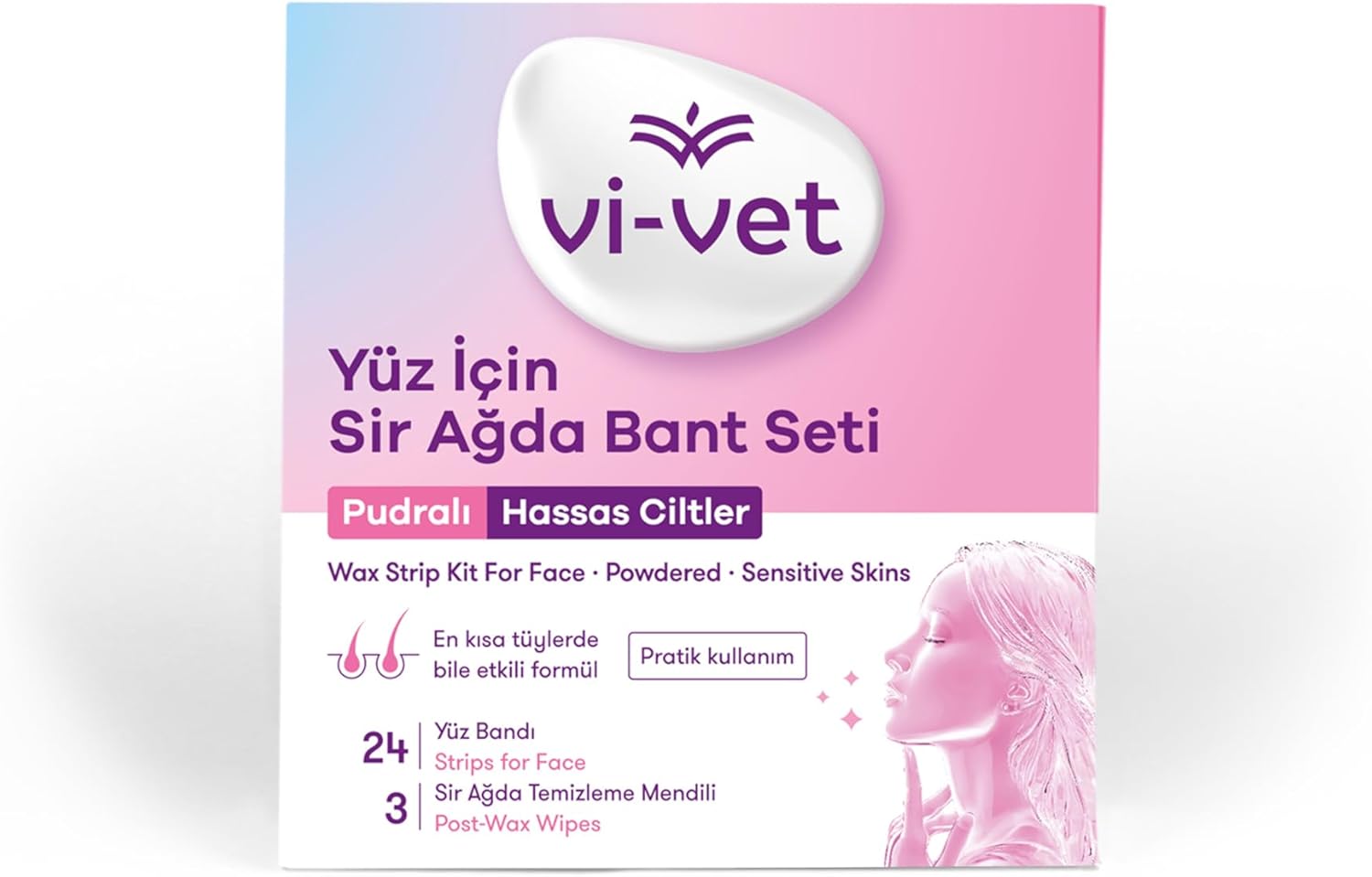Yüz İçin Sir Ağda Bant Seti Pudralı Hassas Ciltler