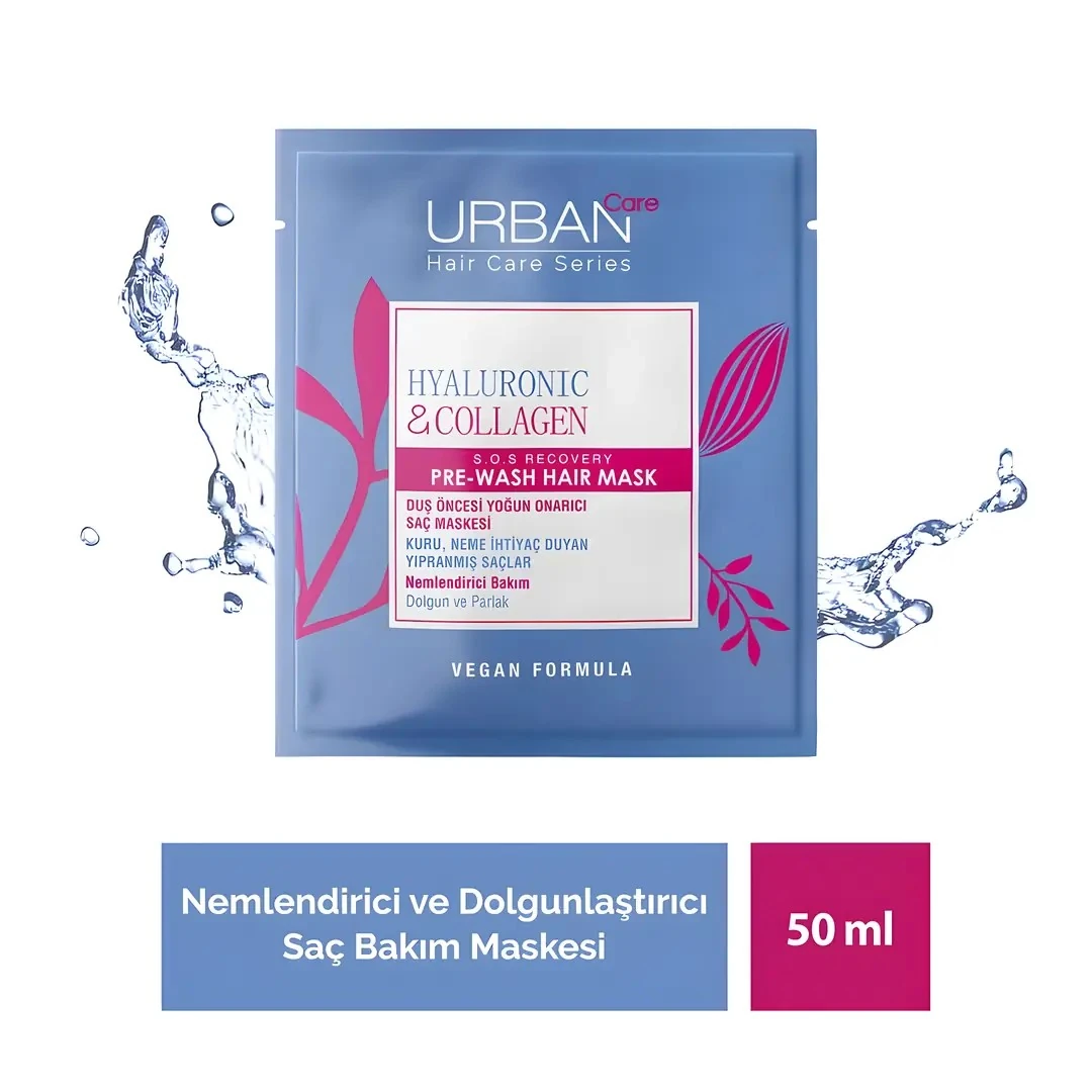 Urban Care Hyaluronic Acid&Collagen Duş Öncesi Saç Bakım Maskesi 50 ML