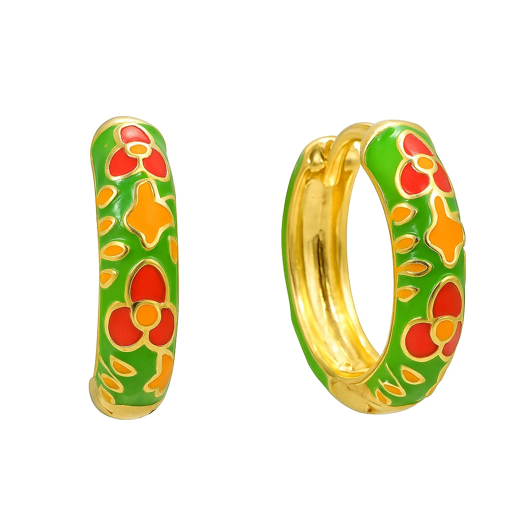 Akrilik Renkli Desenli Küpe