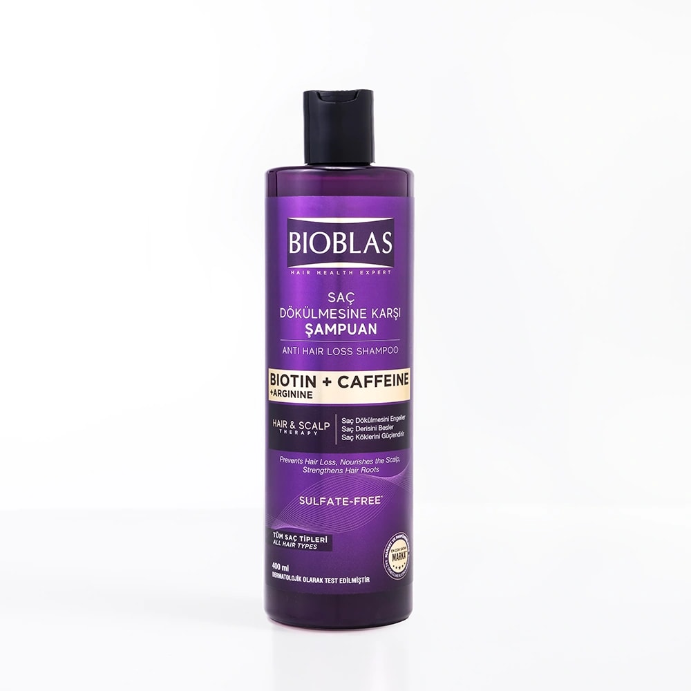 Biotin Kafein ve Arjinin İçerikli Saç Dökülmesine Karşı Şampuan 400 ML